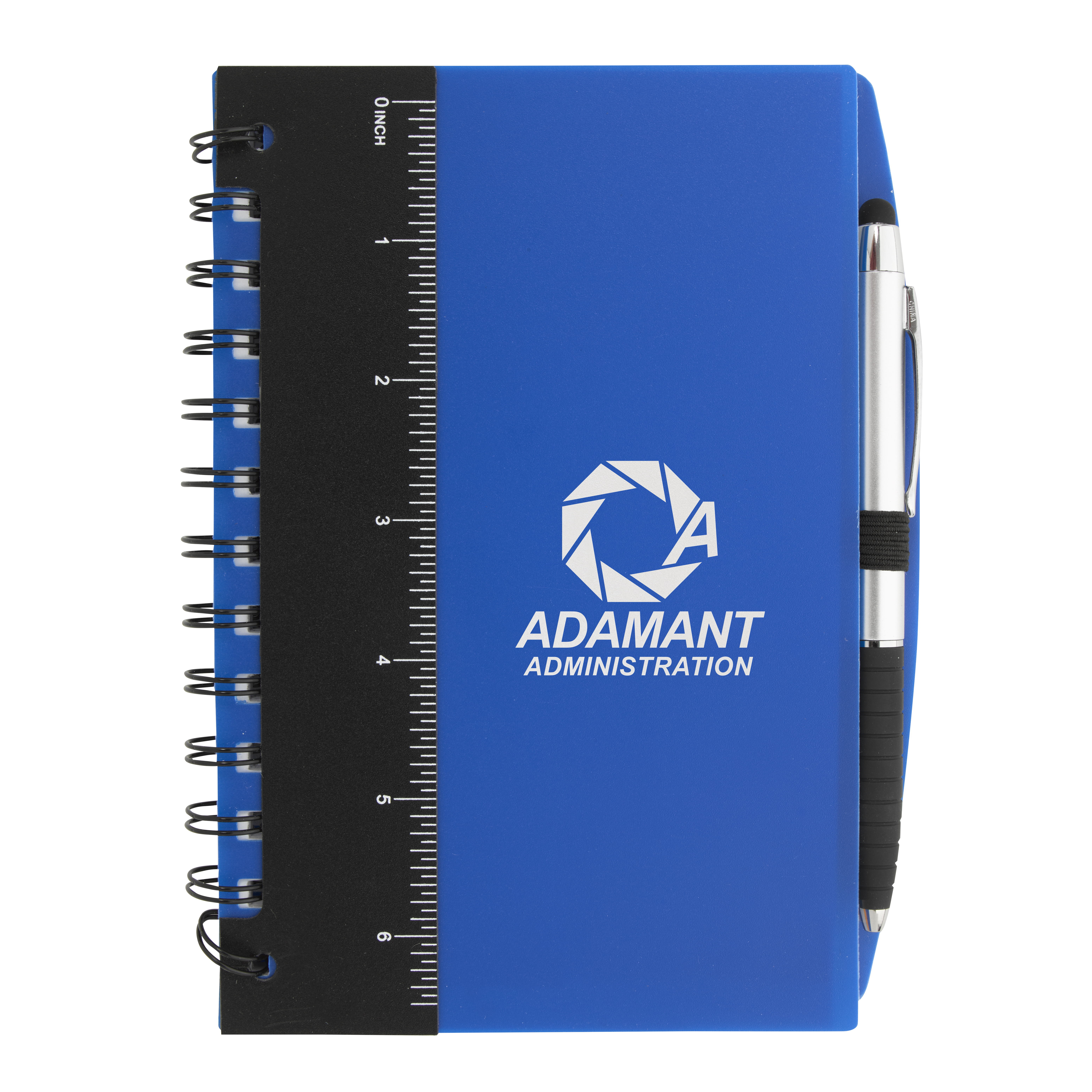 5” x 7” Ruler Notebook with Flags and Stylus Pen
